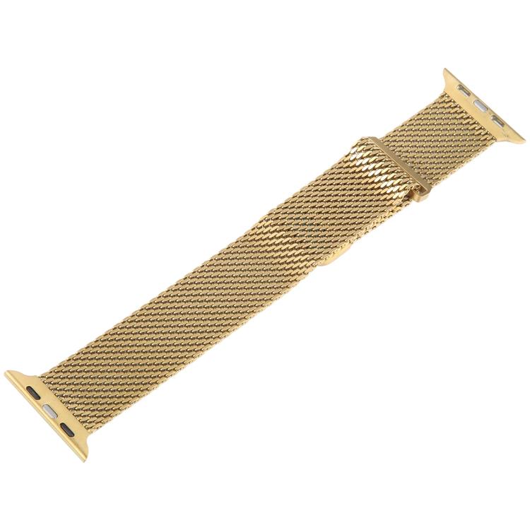 For Apple Watch 46mm / 49mm / 45mm / 44mm Double-section Magnetic Milanese Steel Watch Band(Gold) - free shipping - PMC TechLife - Order now!