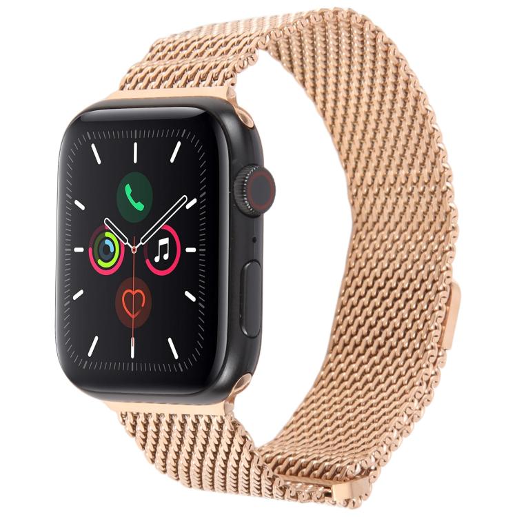 For Apple Watch 42mm / 41mm / 40mm / 38mm Double-section Magnetic Milanese Steel Watch Band(Rose Gold) - free shipping - PMC TechLife - Order now!