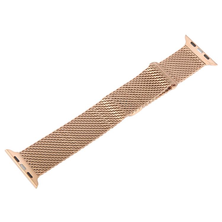 For Apple Watch 42mm / 41mm / 40mm / 38mm Double-section Magnetic Milanese Steel Watch Band(Rose Gold) - free shipping - PMC TechLife - Order now!