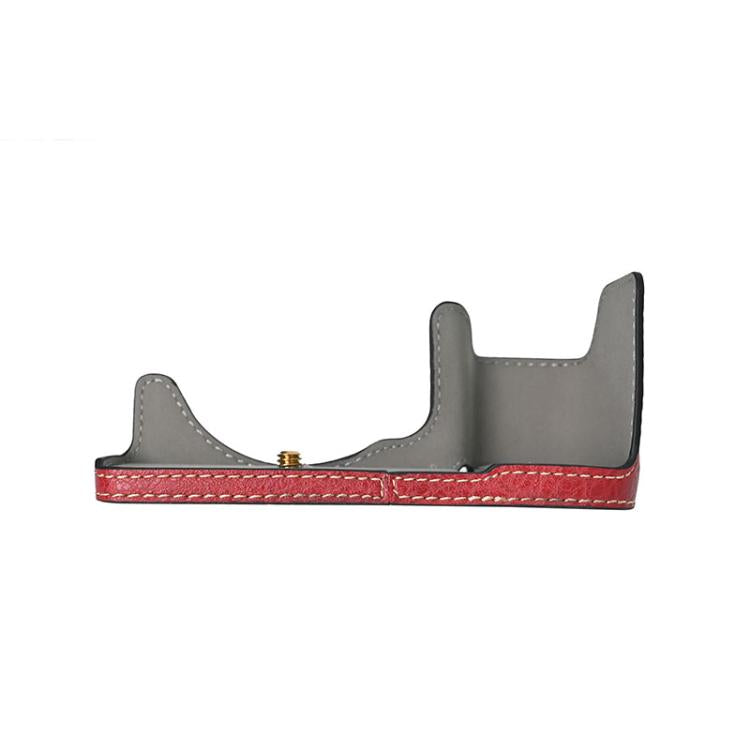 For Sony ILCE-6400 / A6300 / A6200 Litchi Texture PU Leather Camera Half Case Base(Blue) - free shipping - PMC TechLife - Order now!