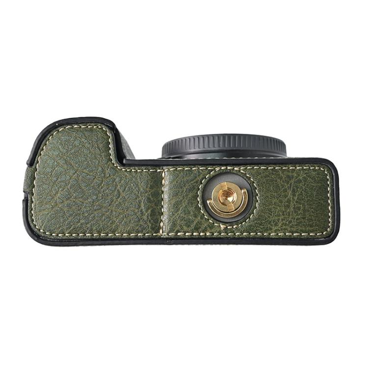 For Sony ILCE-6400 / A6300 / A6200 Litchi Texture PU Leather Camera Half Case Base(Green) - free shipping - PMC TechLife - Order now!