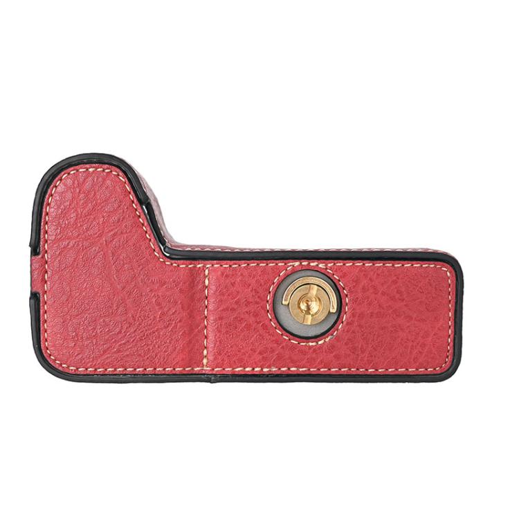 For Sony ILCE-6700 / A6700 Litchi Texture PU Leather Camera Half Case Base(Wine Red) - free shipping - PMC TechLife - Order now!