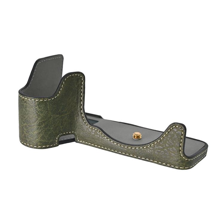 For Sony ILCE-6700 / A6700 Litchi Texture PU Leather Camera Half Case Base(Green) - free shipping - PMC TechLife - Order now!