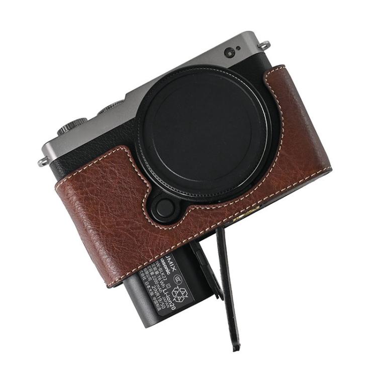 For Panasonic LUMIX S9 Litchi Texture PU Leather Camera Half Case Base(Coffee) - free shipping - PMC TechLife - Order now!