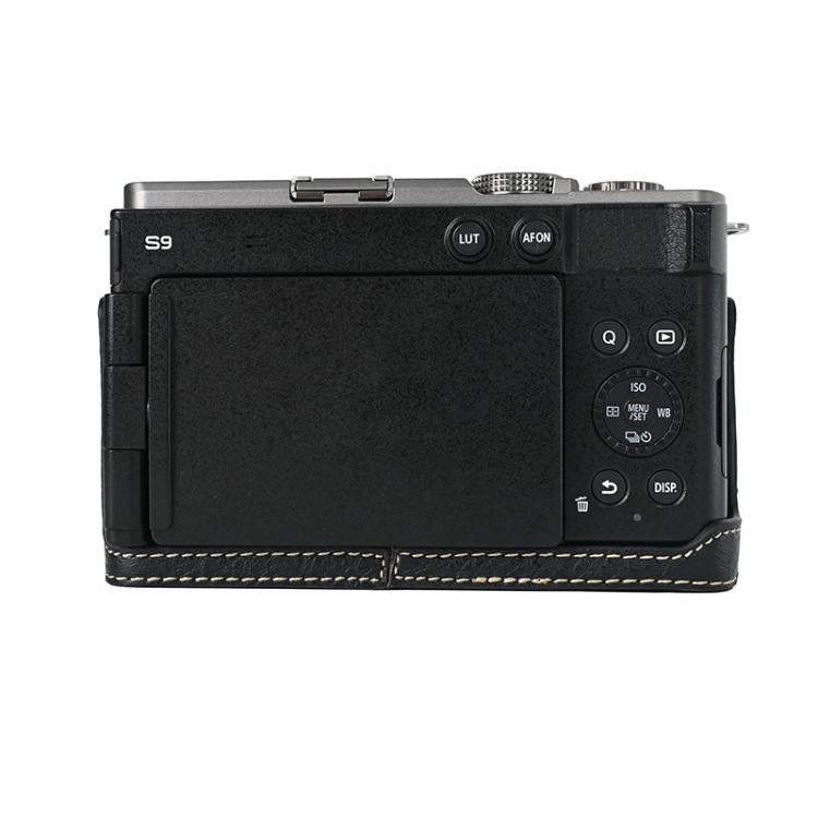 For Panasonic LUMIX S9 Litchi Texture PU Leather Camera Half Case Base(Black) - free shipping - PMC TechLife - Order now!