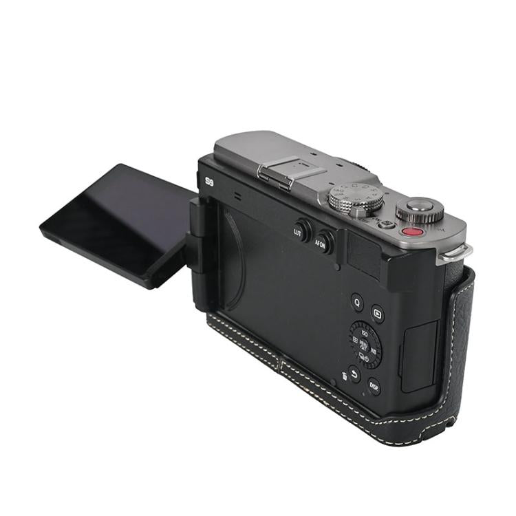 For Panasonic LUMIX S9 Litchi Texture PU Leather Camera Half Case Base(Black) - free shipping - PMC TechLife - Order now!