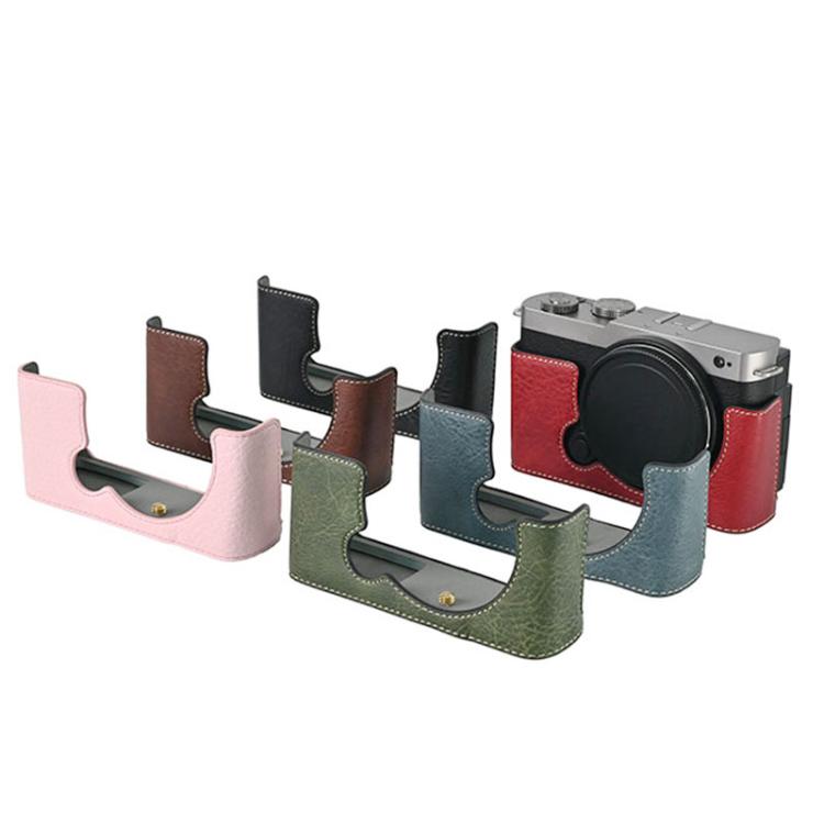 For Panasonic LUMIX S9 Litchi Texture PU Leather Camera Half Case Base(Coffee) - free shipping - PMC TechLife - Order now!