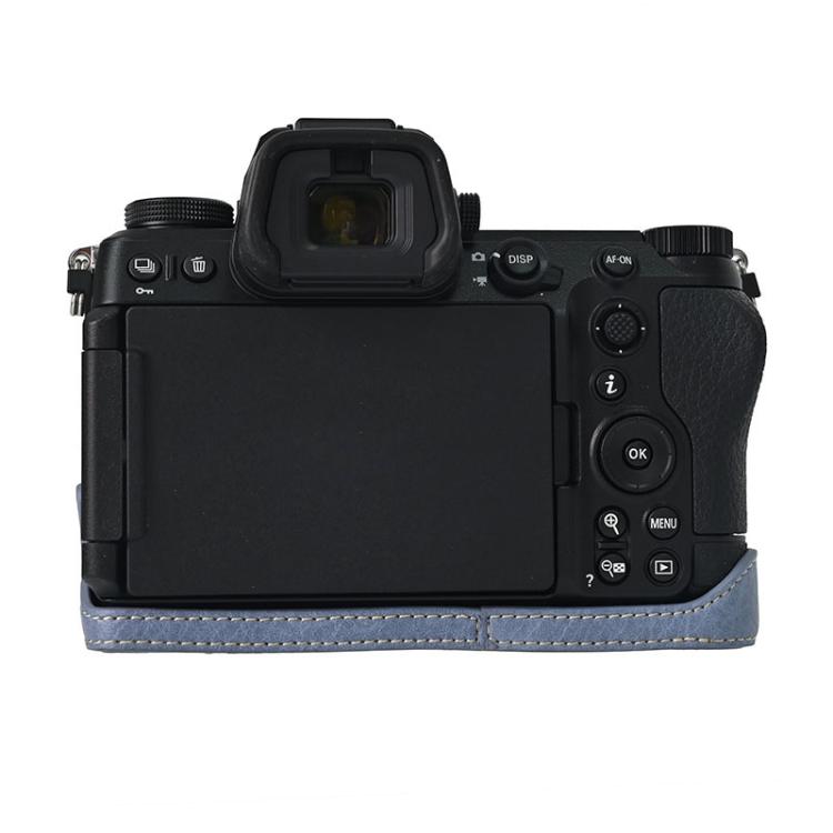 For Nikon Z6III Litchi Texture PU Leather Camera Half Case Base(Blue) - free shipping - PMC TechLife - Order now!