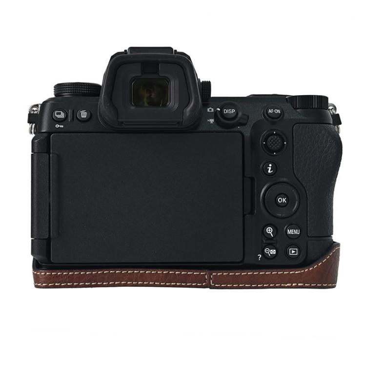For Nikon Z6III Litchi Texture PU Leather Camera Half Case Base(Coffee) - free shipping - PMC TechLife - Order now!