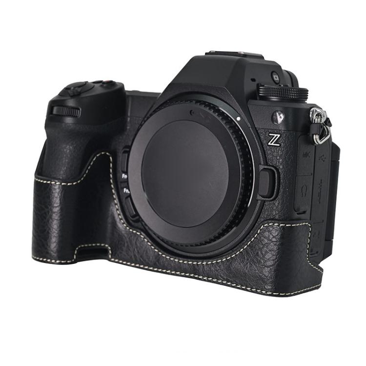 For Nikon Z6III Litchi Texture PU Leather Camera Half Case Base(Black) - free shipping - PMC TechLife - Order now!