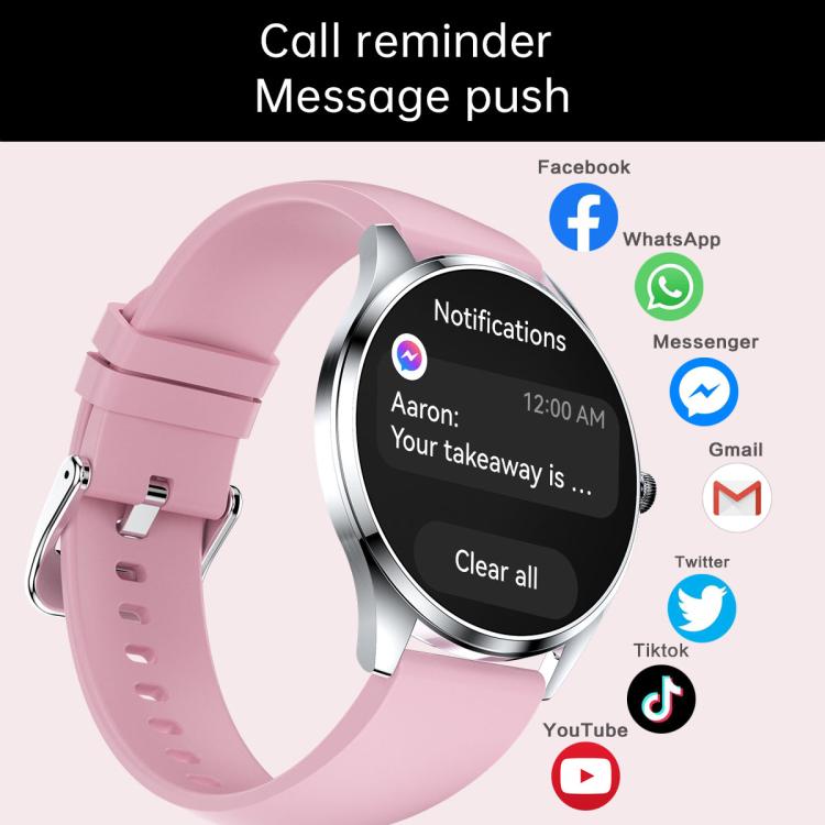 H77 1.43 inch AMOLED Screen Health & Fitness Smart Watch IP67 Waterproof Support BT Call(Silver) - free shipping - PMC TechLife - Order now!