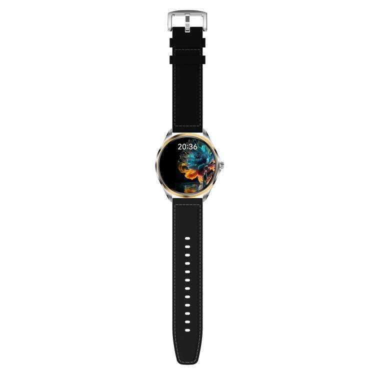 H78 1.43 inch AMOLED Screen Health & Fitness Smart Watch IP67 Waterproof Support BT Call(Gold Shell Black Leather) - free shipping - PMc TechLife - Order now!