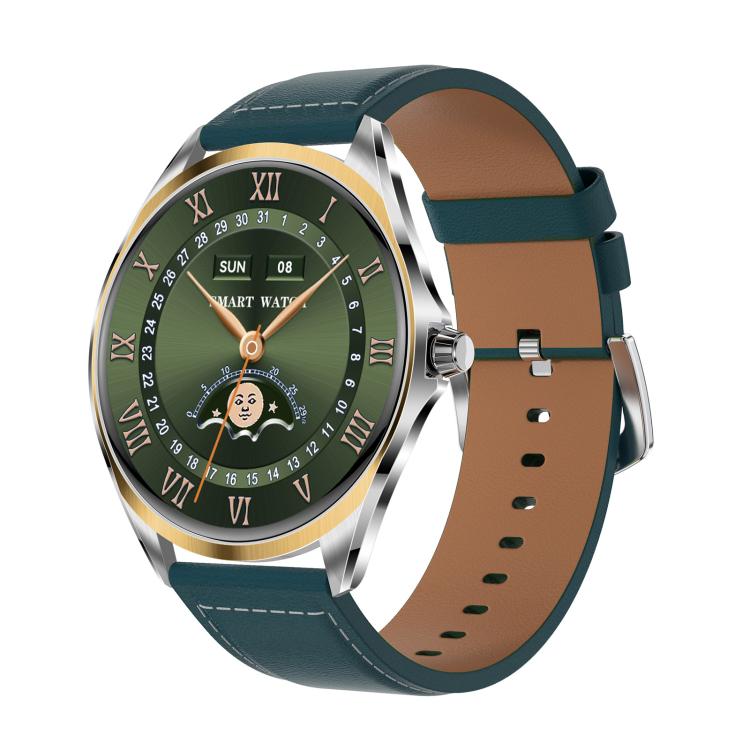 H78 1.43 inch AMOLED Screen Health & Fitness Smart Watch IP67 Waterproof Support BT Call(Gold Shell Blue Leather) - free shipping - PMc TechLife - Order now!