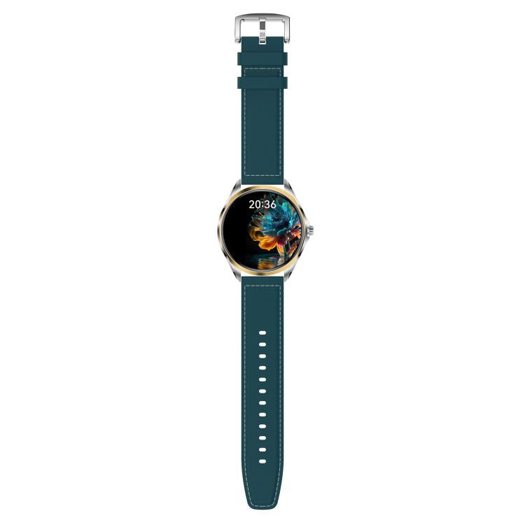H78 1.43 inch AMOLED Screen Health & Fitness Smart Watch IP67 Waterproof Support BT Call(Gold Shell Blue Leather) - free shipping - PMc TechLife - Order now!