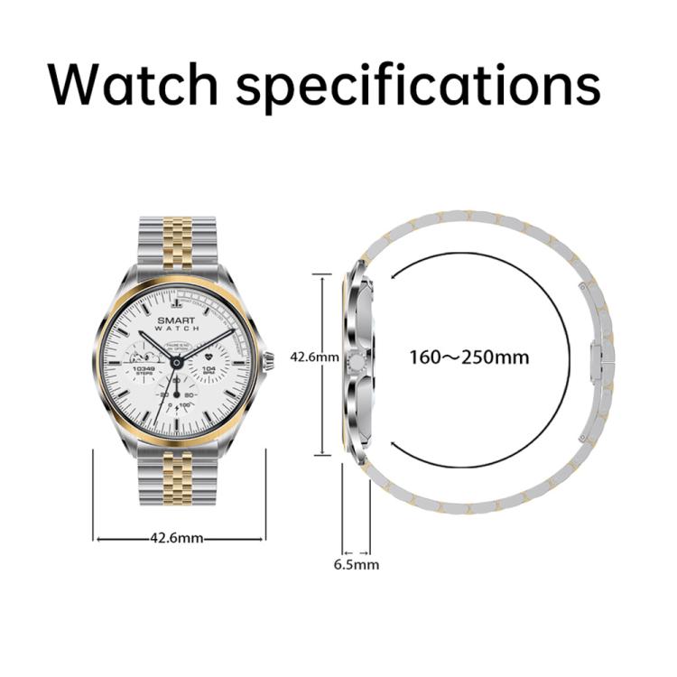 H78 1.43 inch AMOLED Screen Health & Fitness Smart Watch IP67 Waterproof Support BT Call(Gold Shell Black Leather) - free shipping - PMc TechLife - Order now!