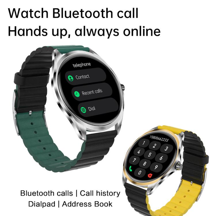 H78 1.43 inch AMOLED Screen Health & Fitness Smart Watch IP67 Waterproof Support BT Call(Gold Shell Brown Leather) - free shipping - PMc TechLife - Order now!