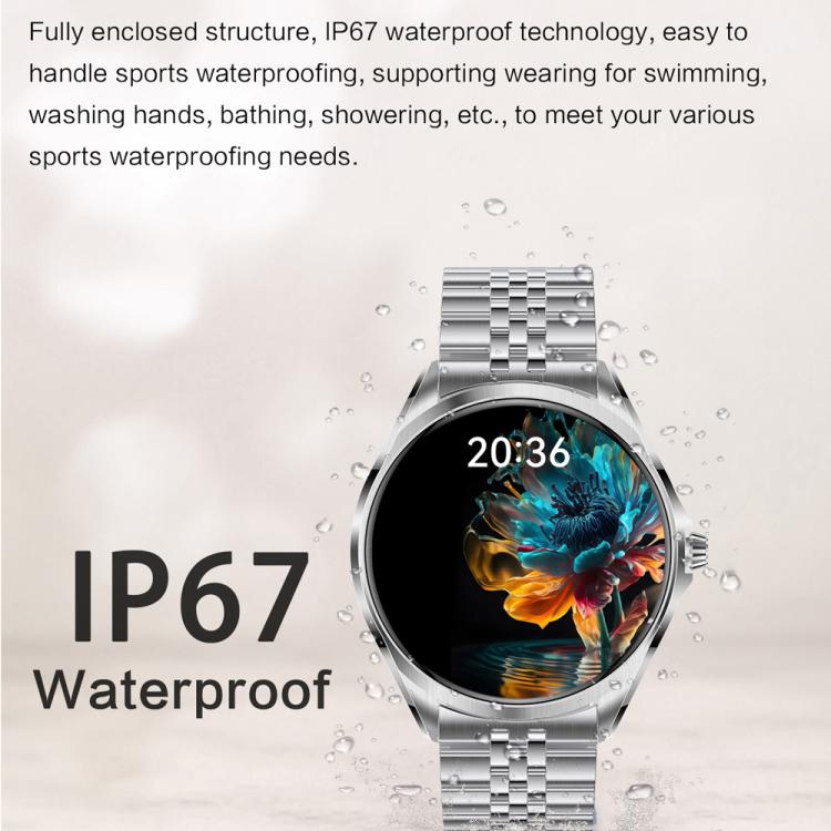 H78 1.43 inch AMOLED Screen Health & Fitness Smart Watch IP67 Waterproof Support BT Call(Gold Shell Black Leather) - free shipping - PMc TechLife - Order now!