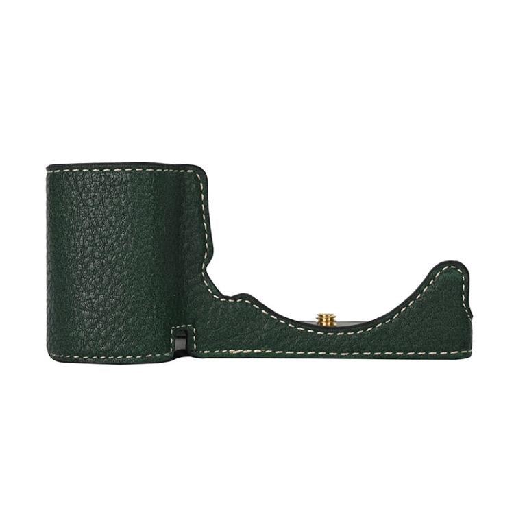 For Sony ZV-E10 Litchi Texture PU Leather Camera Half Case Base(Green) - free shipping - PMC TechLife - Order now!