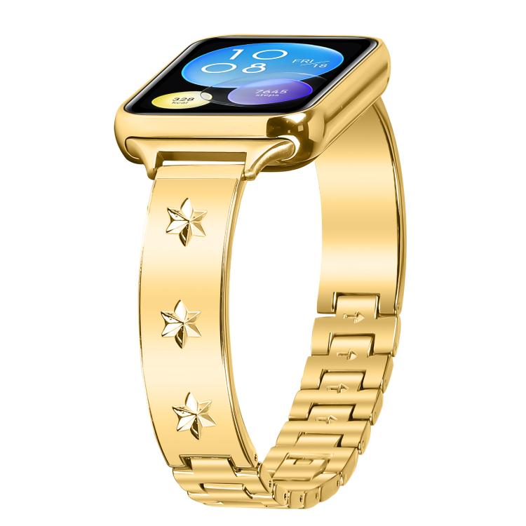 For Xiaomi Mi Band 8 Pro / Redmi Watch 4 Snowflake Petals Bracelet Metal Watch Band(Gold) - free shipping - PMC TechLife - Order now!