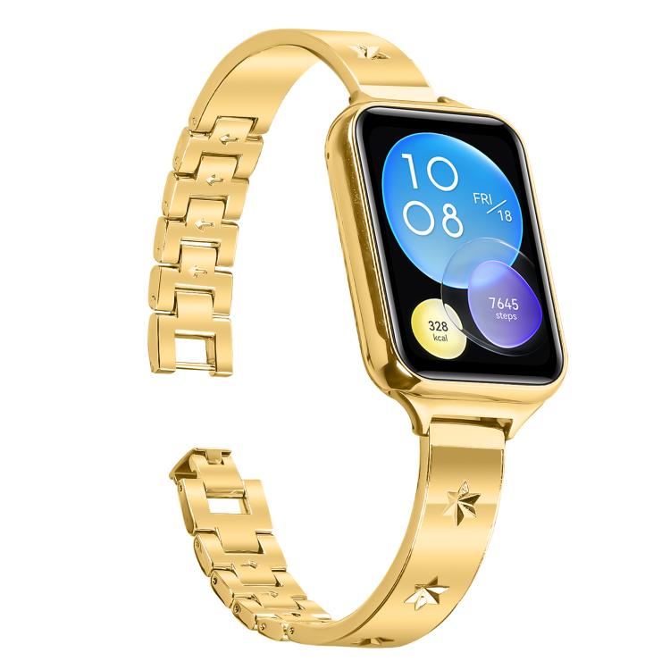 For Xiaomi Mi Band 8 Pro / Redmi Watch 4 Snowflake Petals Bracelet Metal Watch Band(Gold) - free shipping - PMC TechLife - Order now!