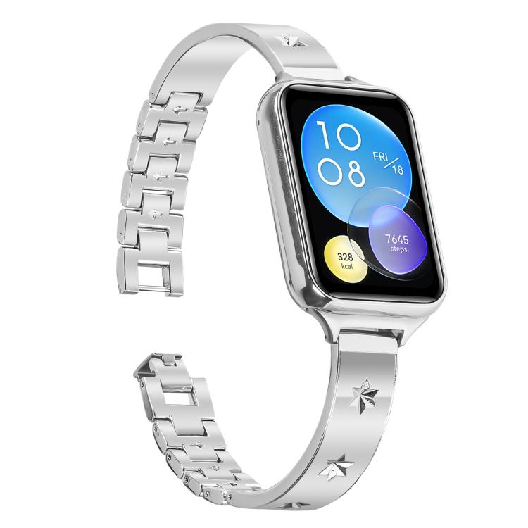 For Xiaomi Mi Band 8 Pro / Redmi Watch 4 Snowflake Petals Bracelet Metal Watch Band(Silver) - free shipping - PMC TechLife - Order now!