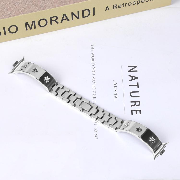 For Xiaomi Mi Band 8 Pro / Redmi Watch 4 Snowflake Petals Bracelet Metal Watch Band(Silver) - free shipping - PMC TechLife - Order now!