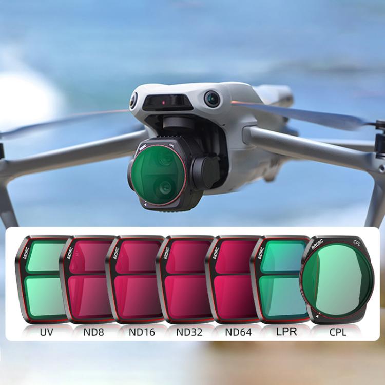 For DJI Air 3S BRDRC Camera Lens Filter, Filter:4 in 1 CPL ND16-64 - free shipping - PMC TechLife - Order now!