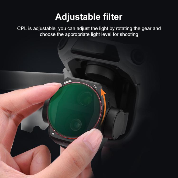 For DJI Air 3S BRDRC Camera Lens Filter, Filter:3 in 1 CPL UV ND16 - free shipping - PMC TechLife - Order now!