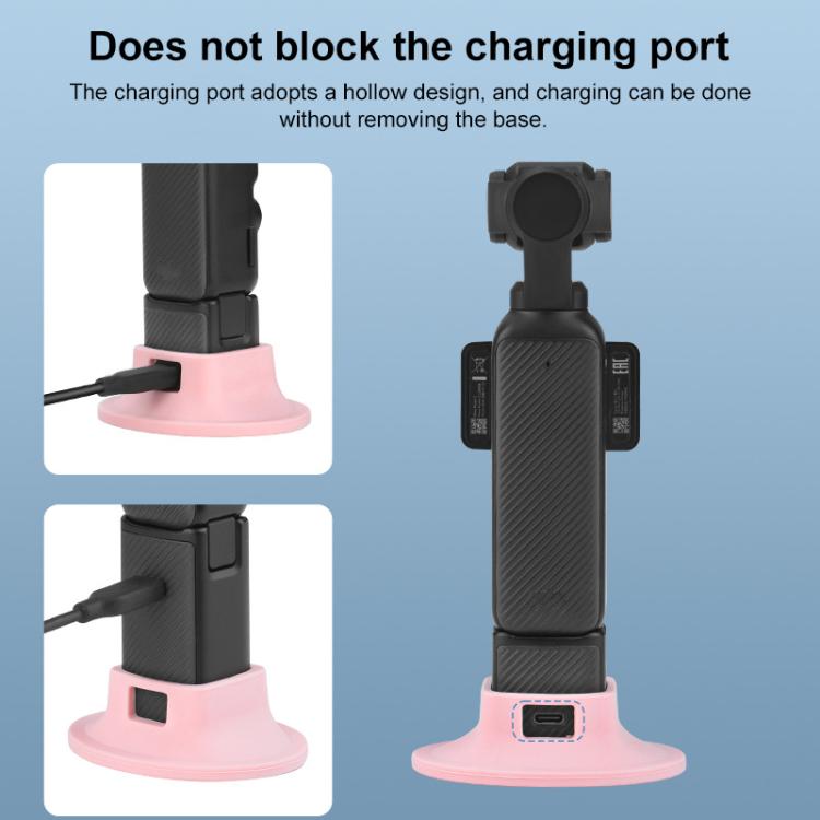For DJI OSMO Pocket 3 BRDRC Silicone Desktop Base Bracket(Pink) - free shipping - PMC TechLife - Order now!