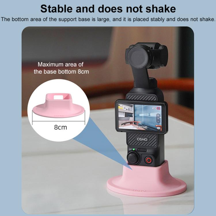 For DJI OSMO Pocket 3 BRDRC Silicone Desktop Base Bracket(Pink) - free shipping - PMC TechLife - Order now!