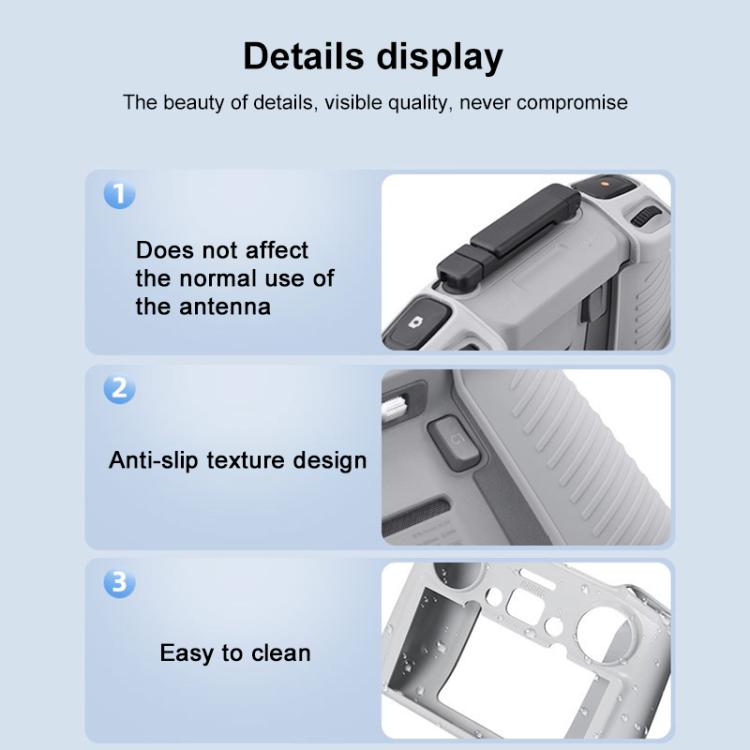 For DJI RC 2 BRDRC Remote Control Shockproof Anti-scratch Silicone Case(Grey) - free shipping - PMC TechLife - Order now!