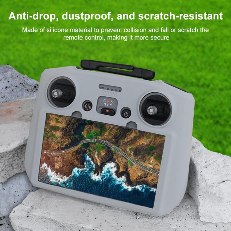 For DJI RC 2 BRDRC Remote Control Shockproof Anti-scratch Silicone Case(Grey) - free shipping - PMC TechLife - Order now!