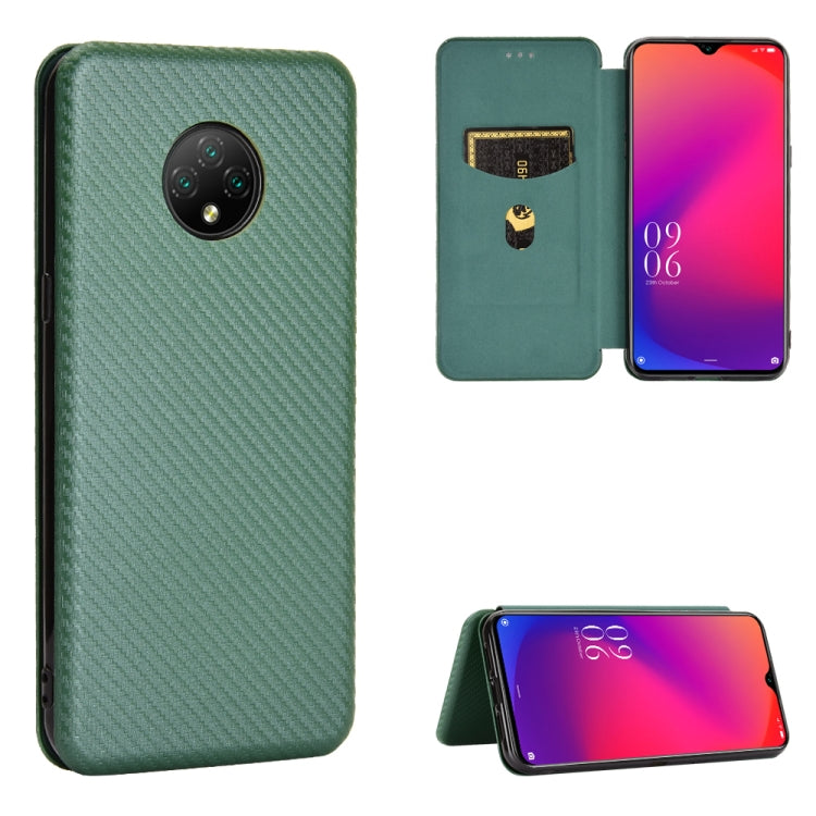 For Doogee X95 Carbon Fiber Texture Horizontal Flip TPU + PC + PU Leather Case with Card Slot & Lanyard(Green) - More Brand by PMC TechLife | Online Shopping South Africa | PMC TechLife | Buy Now Pay Later Mobicred