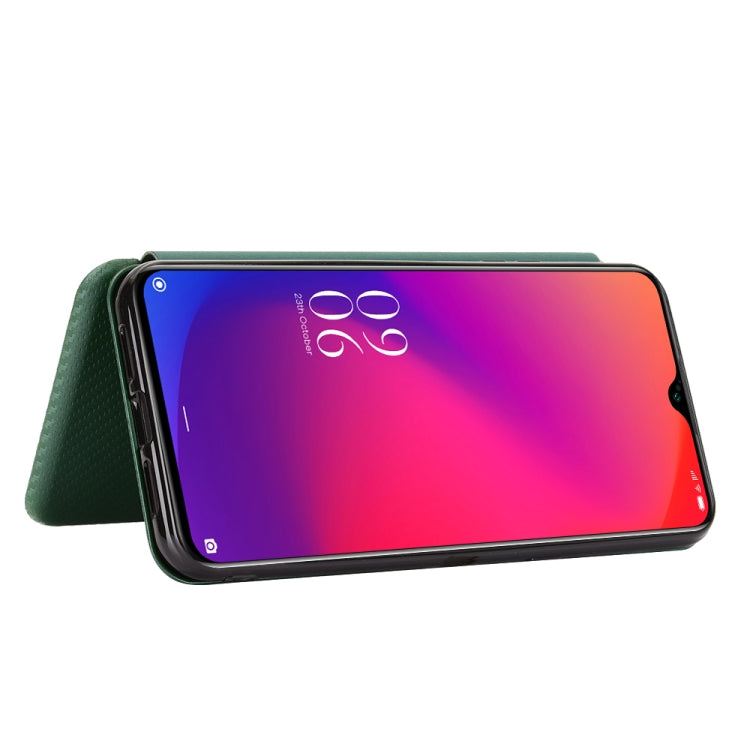 For Doogee X95 Carbon Fiber Texture Horizontal Flip TPU + PC + PU Leather Case with Card Slot & Lanyard(Green) - More Brand by PMC TechLife | Online Shopping South Africa | PMC TechLife | Buy Now Pay Later Mobicred