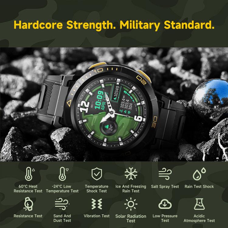 UNIWA DM300 4G Android Watch Phone, 4GB+64GB, 1.43 inc Unisoc SL8541E Quad Core, Support Heart Rate / Blood Oxygen(Black) - free shipping - PMc TechLife - Order now!