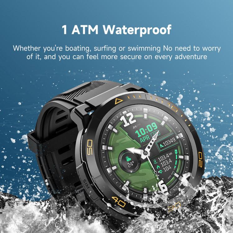 UNIWA DM300 4G Android Watch Phone, 4GB+64GB, 1.43 inc Unisoc SL8541E Quad Core, Support Heart Rate / Blood Oxygen(Black) - free shipping - PMc TechLife - Order now!