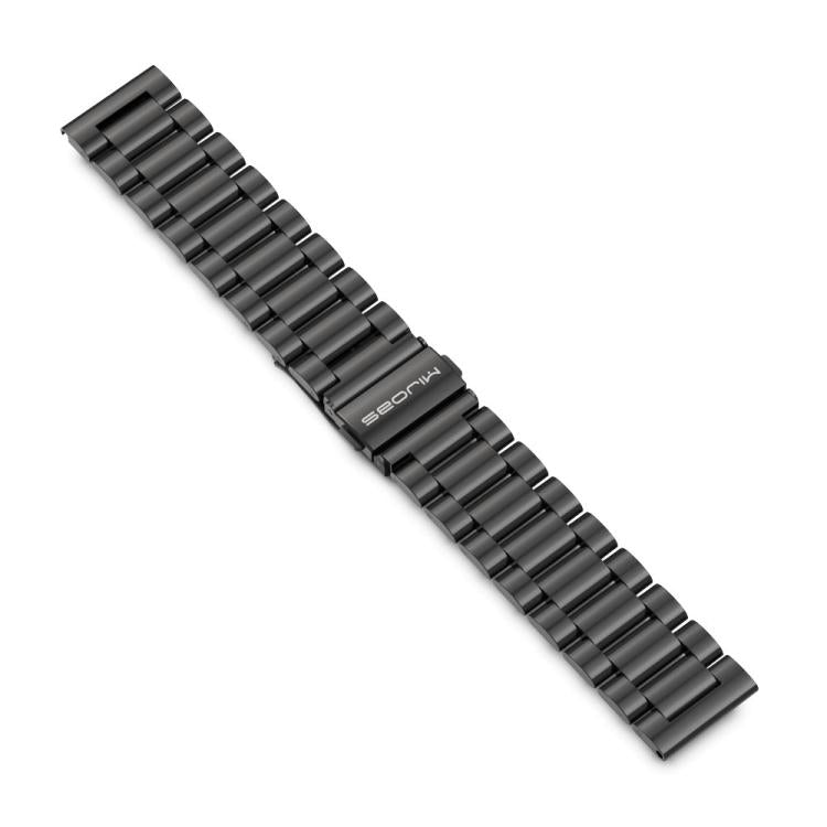 22mm MIJOBS Three Beads Metal Watch Band(Black) - free shipping - PMc TechLife - Order now!
