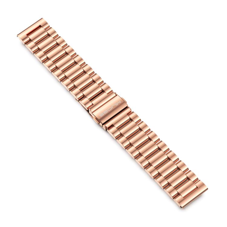 22mm MIJOBS Three Beads Metal Watch Band(Rose Gold) - free shipping - PMC TechLife - Order now!