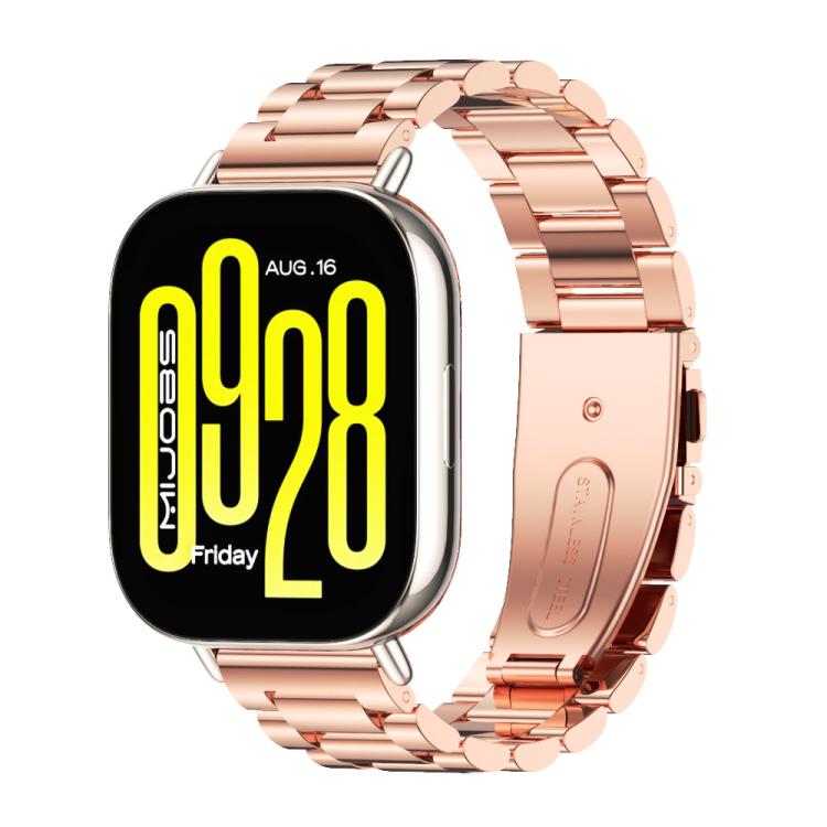 22mm MIJOBS Three Beads Metal Watch Band(Rose Gold) - free shipping - PMC TechLife - Order now!