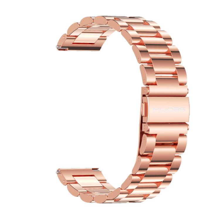22mm MIJOBS Three Beads Metal Watch Band(Rose Gold) - free shipping - PMC TechLife - Order now!