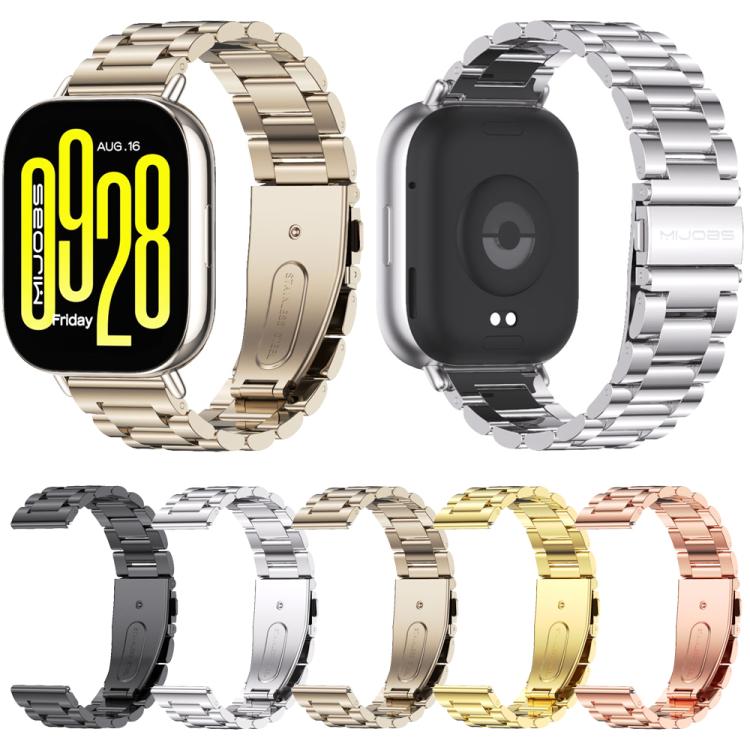 22mm MIJOBS Three Beads Metal Watch Band(Light Gold) - free shipping - PMC TechLife - Order now!