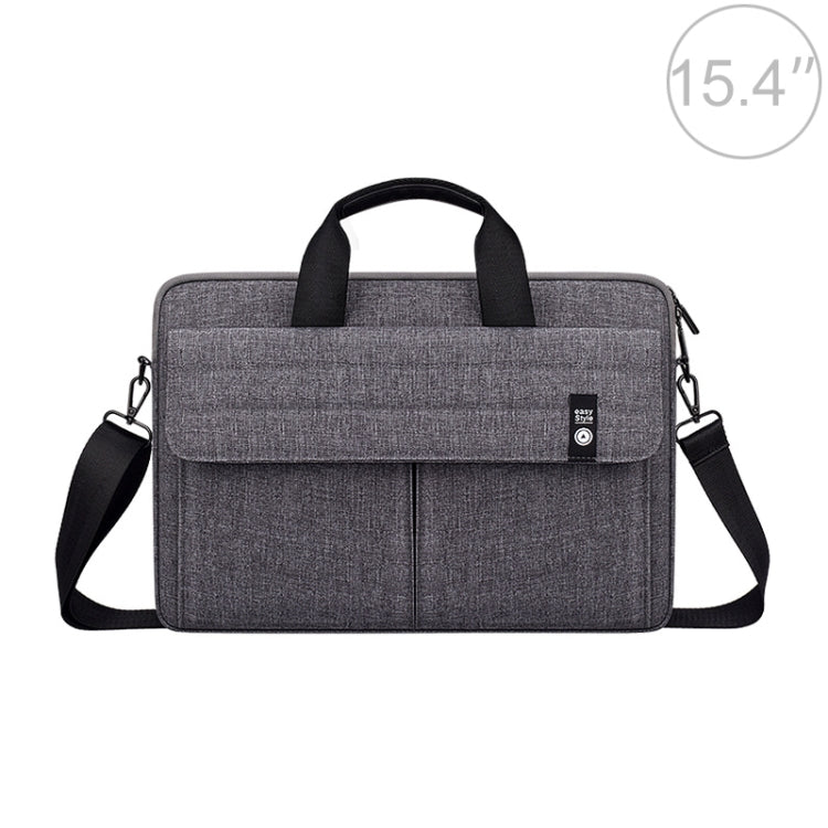 ST08 Handheld Briefcase Carrying Storage Bag with Shoulder Strap for 15.4 inch Laptop(Grey) - 15 inch by PMC Jewellery | Online Shopping South Africa | PMC Jewellery | Buy Now Pay Later Mobicred