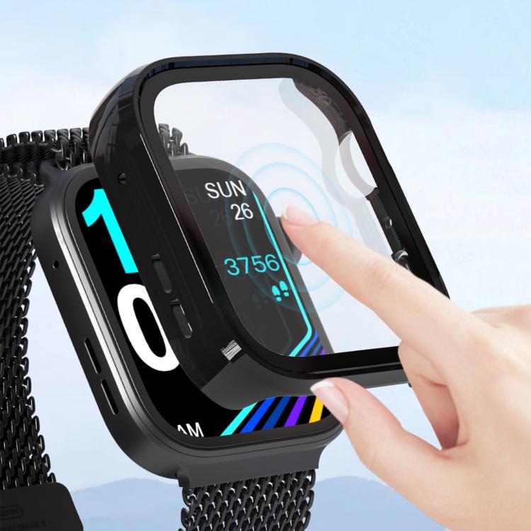 For Huawei Watch Fit 4 Tempered Film Integrated PC Watch Protective Case(Midnight Blue) - Watch Cases by PMC TechLife | Online Shopping South Africa | PMC TechLife | Buy Now Pay Later Mobicred