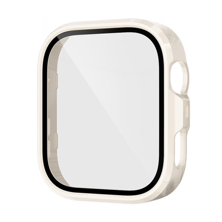 For Huawei Watch Fit 4 Pro Tempered Film Integrated PC Watch Protective Case(Ivory White) - Watch Cases by PMC TechLife | Online Shopping South Africa | PMC TechLife | Buy Now Pay Later Mobicred