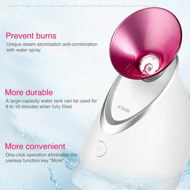 K-SKIN KD2331A Nano Ions Hot Spray Face Steamer Moisturizing Skin Beauty Device(EU Plug) - free shipping - PMC TechLife - Order now!