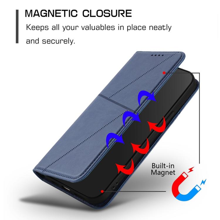 For iPhone 17 Strong Magnetic Frosted Flip Leather Phone Case(Royal Blue) - free shipping - PMc TechLife - Order now!