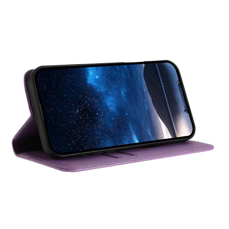 For iPhone 17 Strong Magnetic Frosted Flip Leather Phone Case(Light Purple) - free shipping - PMc TechLife - Order now!