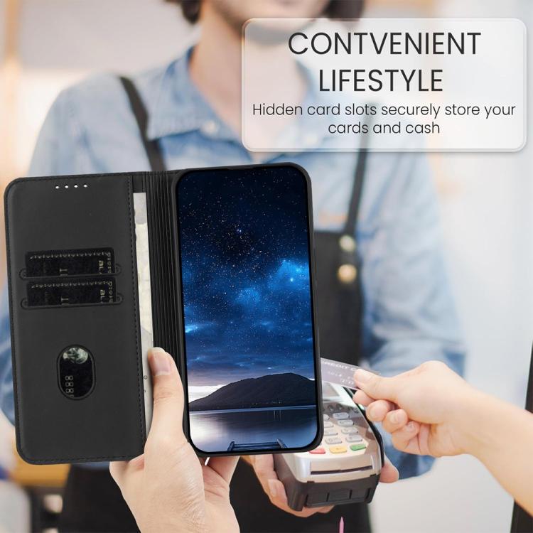 For iPhone 17 Strong Magnetic Frosted Flip Leather Phone Case(Black) - free shipping - PMc TechLife - Order now!