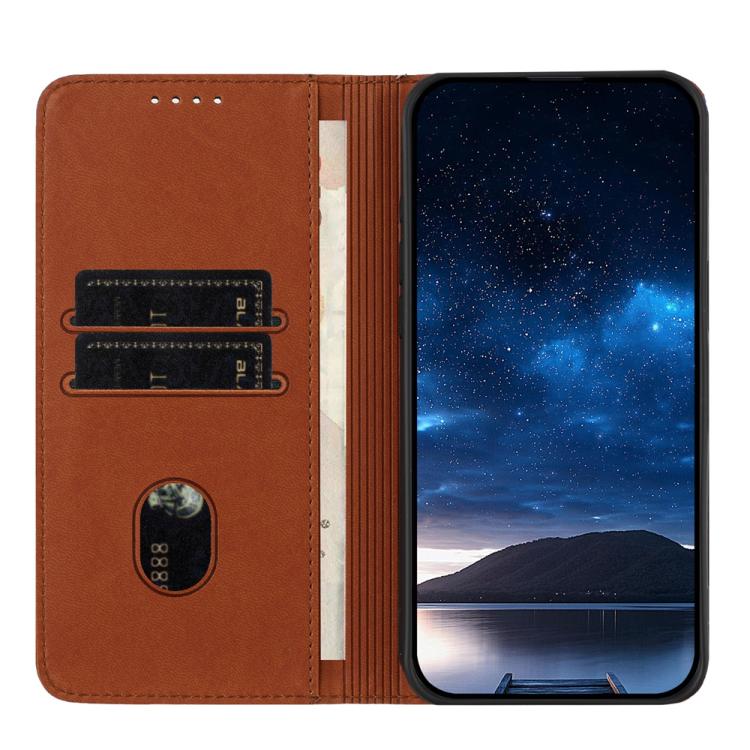For iPhone 17 Air Strong Magnetic Frosted Flip Leather Phone Case(Coffee Color) - free shipping - PMc TechLife - Order now!
