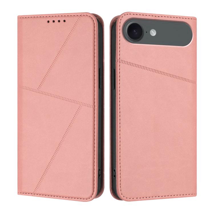 For iPhone 17 Air Strong Magnetic Frosted Flip Leather Phone Case(Pink) - free shipping - PMc TechLife - Order now!